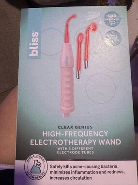 Bliss Clear Genius High-Frequency Electrotherapy Wand - Pink